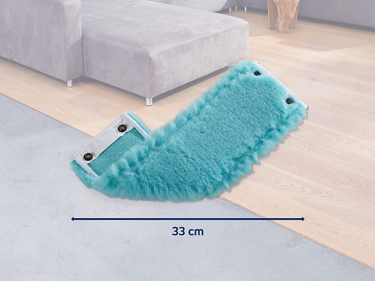 Leifheit 2er Set Wischbezug CLEAN TWIST M static plus, Staubwischer für alle Bodenarten, zieht Staub und Haare an wie ein Magnet, Bodenwischer Ersatzbezug für glatte Böden, trockene Bodenreinigung