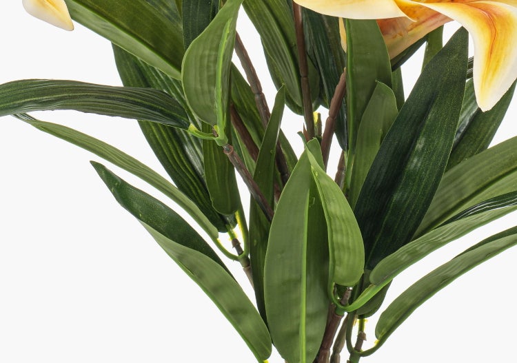 Kunstblume Lilie YELTOR im Dekotopf, gelb-orange, 35cm - Künstliche Blume
