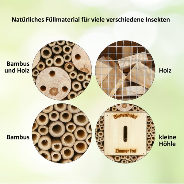 Insektenhotel CULT at home Schmetterlingshaus Höhe 38cm Breite 28,5cm braun aus Holz