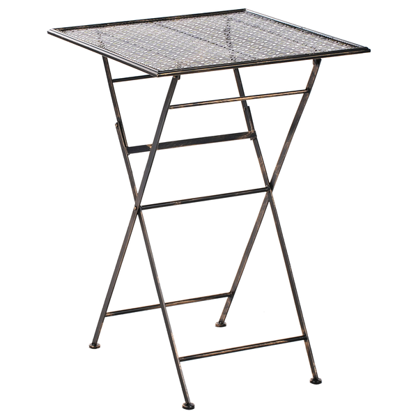 Garten Bartisch BORMIO 60 cm 60 cm Metall Schwarz