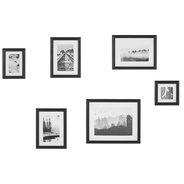 Bilderrahmen 6er Set ZINARE Landschaft Schwarz
