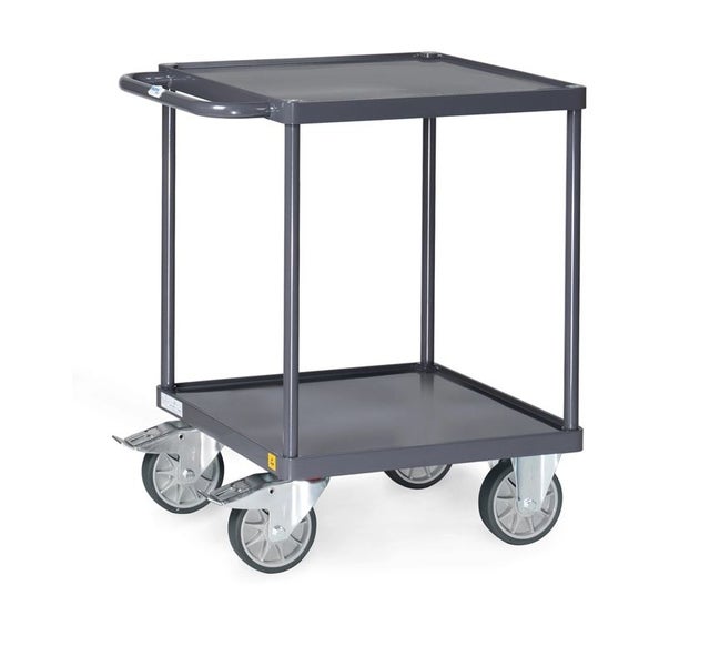Fetra ESD Tischwagen Stahlblech Wannen Ladefläche 600x600mm