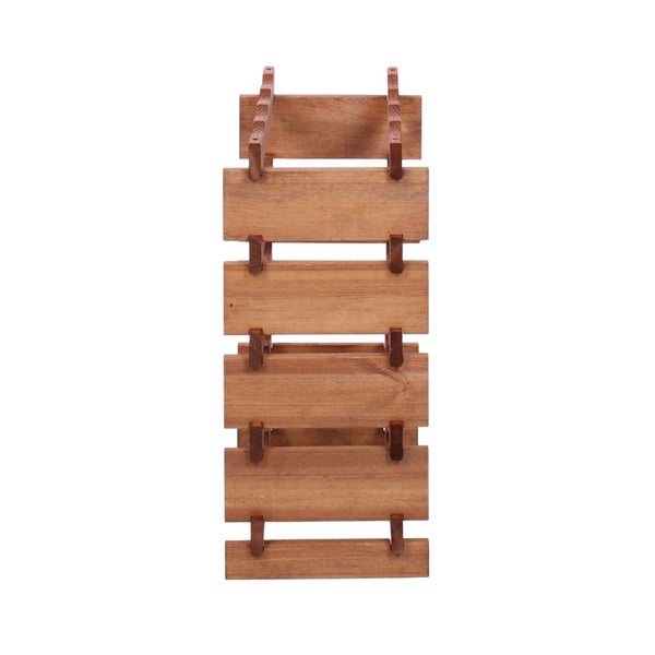 Weinregal VINOTECA FLEX PRO HxBxT 65x46x28cm 20 Flaschen auf 5 Ebenen Massives Kiefernholz Braun geölt