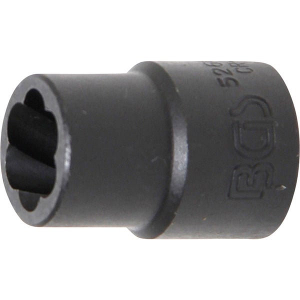 BGS Spiral-Profil-Steckschlüssel-Einsatz / Schraubenausdreher Antrieb Innenvierkant 12,5 mm (1/2) SW 13 mm - 5266-13