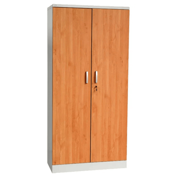 PROREGAL Aktenschrank Beetle 4 Fachböden HxBxT 195 x 92 x 42 cm Grau & Erle