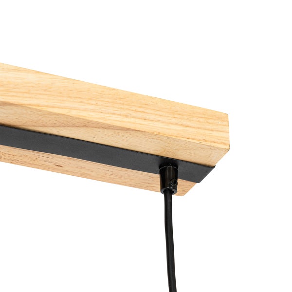 Halterung aus Holz und Metall für Pendelleuchte zur Deckenbefestigung