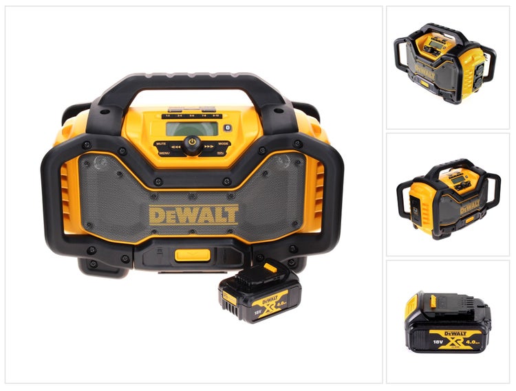 DeWalt Baustellenradio mit Akku 18 Volt in verschiedenen Ansichten