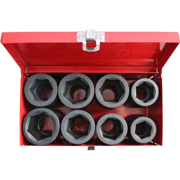 KS TOOLS 1 Sechskant-Kraft-Stecknuss-Satz lang 8tlg. - 515.0308