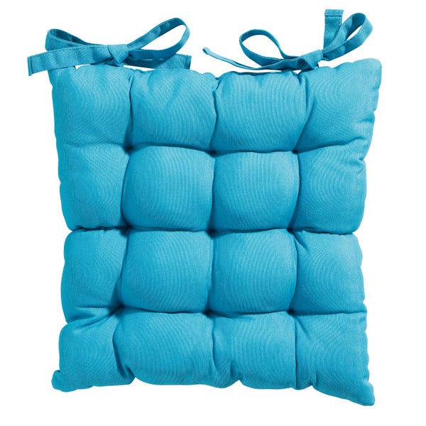 Sitzkissen Tuscany Panama aqua - Ca. 46x46 cm - 4er-Set