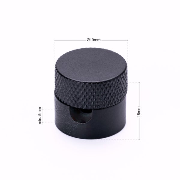 Wand und Deckenpin Kabelhalter Ø 19 mm Metall Schwarz 3 Stück