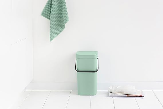Brabantia Abfallsammler Mit Stay Open Deckel 12 Liter HxBxT 35 x 20 x 24,9 cm Kunststoff Jade