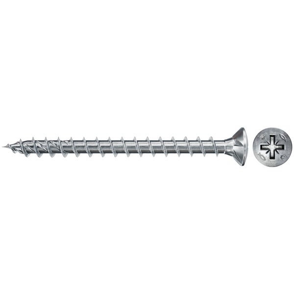 Fischer 500x Power-Fast II FPF II RZF 3,5 x 16  mm BC Linsensenkkopf mit Kreuzschlitz PZ2 Vollgewinde galvanisch verzinkt blau passiviert - 670129