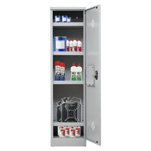 PROREGAL Gefahrstoffschrank Snake HxBxT 195 x 50 x 42 cm Grau