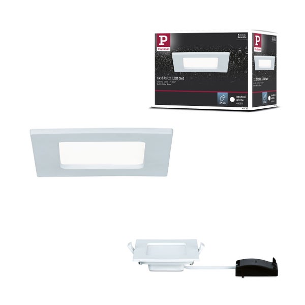 Paulmann LED Einbaustrahler Set mit Schutzart IP44 und neutralweißem Licht