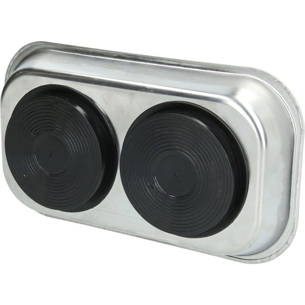 Magnetische Werkzeugablage aus Metall mit zwei Magneten