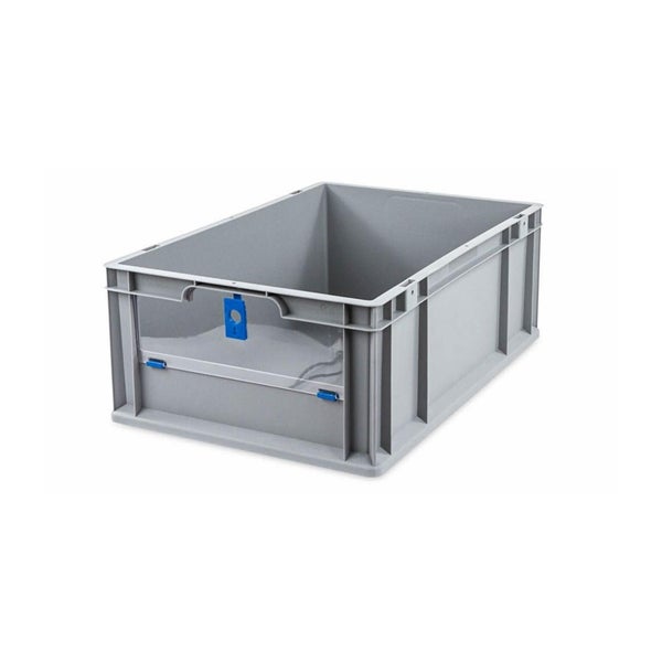 PROREGAL SuperSparSet 4x Eurobox NextGen Insight Cover HxBxT 22 x 40 x 60 44 Liter Niedrig/Blau Eurobehälter Transportbox