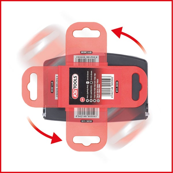 KS Tools Logo, Bit-Satz mit verschiedenen Schraubendreher-Bits