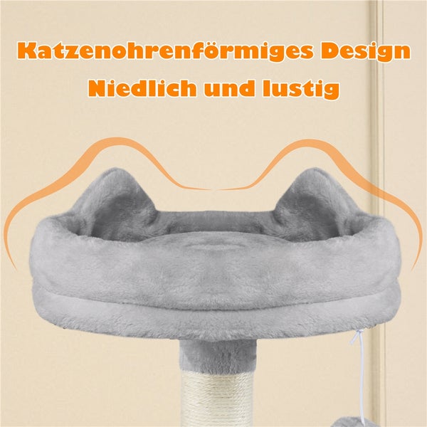 Katzenkratzbaum mit Katzenohren-Design