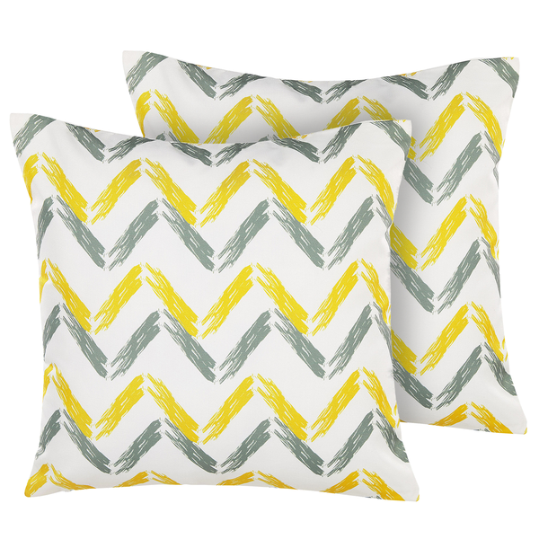 Gartenkissen 2er Set AFFILE ZickZack-Muster 45 x 45 cm Bunt