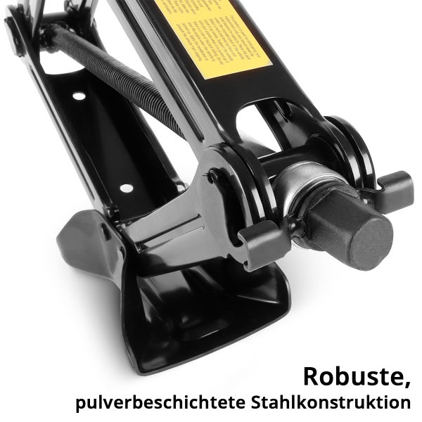 Scherenwagenheber aus pulverbeschichtetem Stahl, Detailansicht