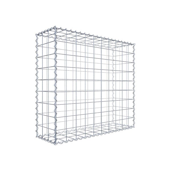 Gabione 100 cm x 90 cm x 30 cm (L x H x T), Maschenweite 10 cm x 10 cm, Spirale