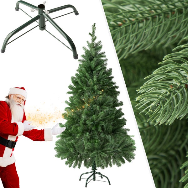 Künstlicher Weihnachtsbaum mit Ständer und Weihnachtsmann