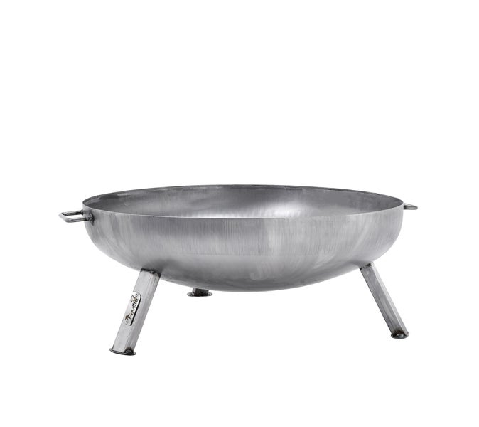 Feuerschale aus Metall mit drei Beinen