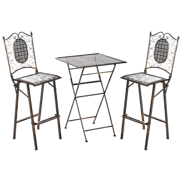 Maße des Barstuhl-Sets mit Klapptisch