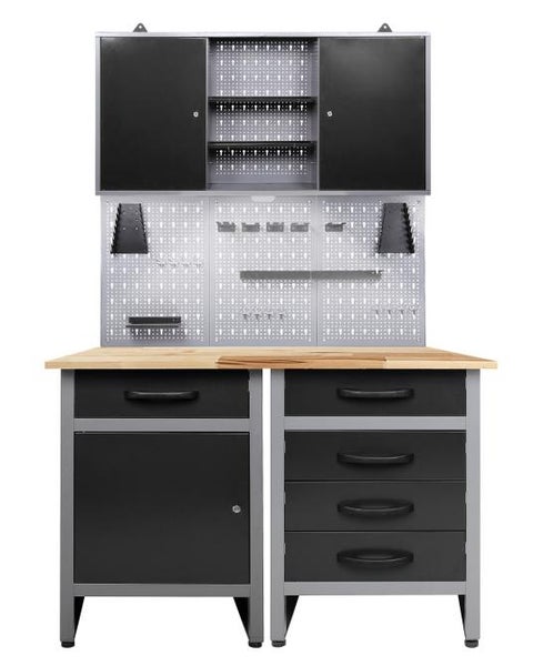 Ondis24 Werkstatt Set Entdecker 120 cm 1 Schrank LED, Werkstatteinrichtung, Werkbank