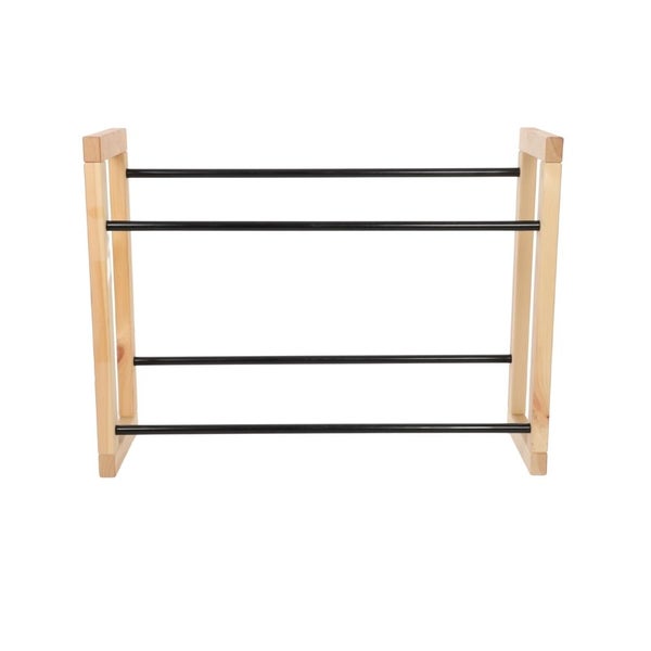 PROREGAL Getränkekistenregal HARZ HxBxT 85x112x35cm 6 Kisten auf 2 Ebenen Massives Kiefernholz Natur