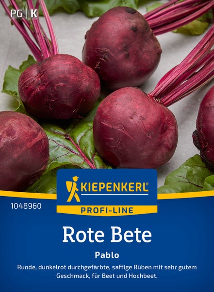 Saatgut Rote Bete Sorte Pablo von Kiepenkerl Profi Line für den Anbau im Garten