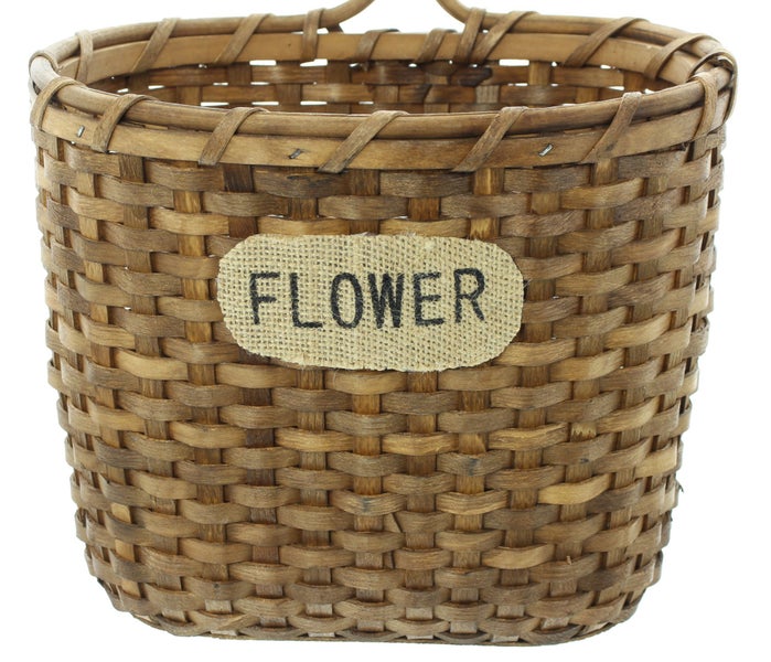 FRANK FLECHTWAREN | Hängepflanzer Holzspan, HOLZ, FOLIE, WEIDE, 26 x 19 x 21 cm, GH 43 cm