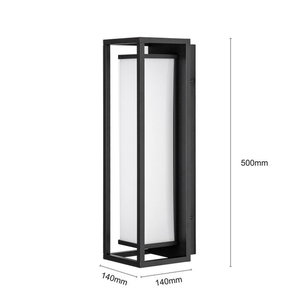 Lucande LED Wandleuchte außen Banetti (spritzwassergeschützt (Modern) in Schwarz aus Aluminium (1 flammig, ) - Außenwandleuchten Wandlampe Led Außenlampe Outdoor für