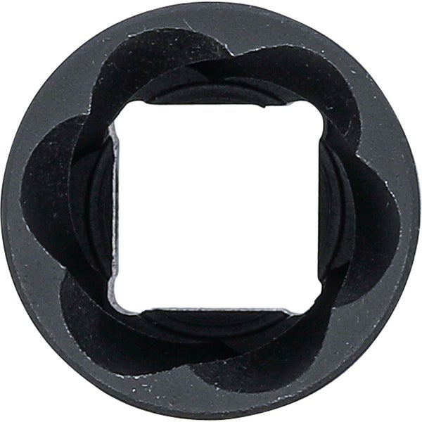BGS Spiral-Profil-Steckschlüssel-Einsatz / Schraubenausdreher Antrieb Innenvierkant 12,5 mm (1/2) SW 19 mm - 5266-19