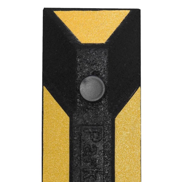 UvV Parkstop Radstop 180cm in gelb/schwarz oder weiß/schwarz +Befestigung / Schwarz/Weiß