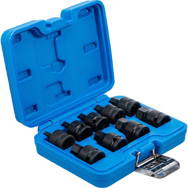 BGS Kraft-Bit-Einsatz-Satz Antrieb Innenvierkant 12,5 mm (1/2) Innensechskant 5 - 19 mm 9tlg. - 5485