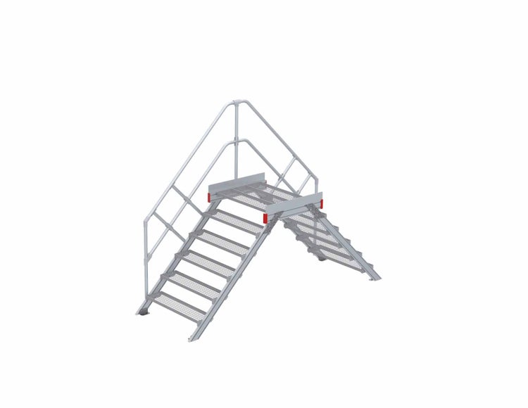 Aluminiumtreppe mit Geländer