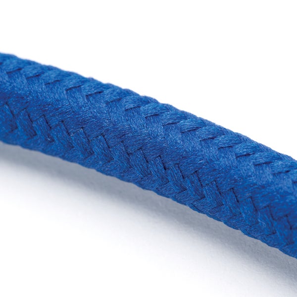 Textilkabel Blau, 3-adrig, (3x 0,75 mm²) - Stoffkabel mit Erdleiter, Meterware