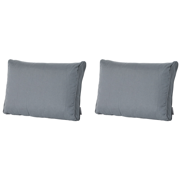 Lounge-Rückenkissen Rib grau - ca. 40x60 cm - 2er-Set