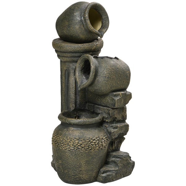 Kaskadenbrunnen mit drei Vasen