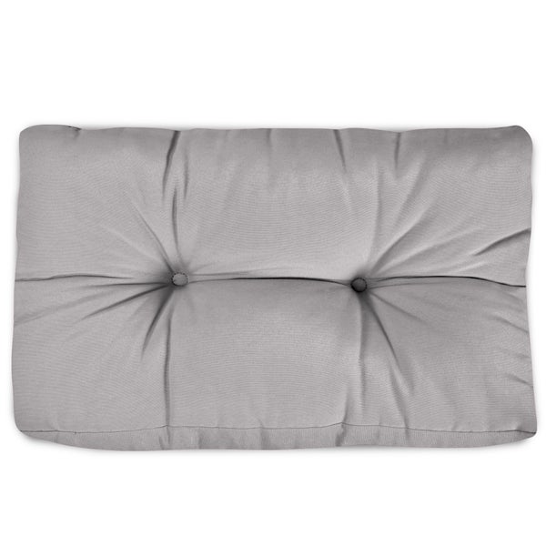 Beautissu ECO Style Palettenkissen Rücken 60x40x10cm Hellgrau (2tlg)