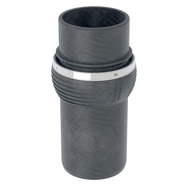 Geberit Silent-db20 Langmuffe aus Kunststoff mit Metallring für Abwasserleitungen.