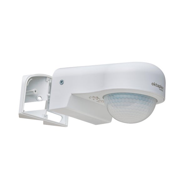 Oktaplex Don Bewegungsmelder Außen 240° PIR-Sensor IP65 10m weiß LED geeignet