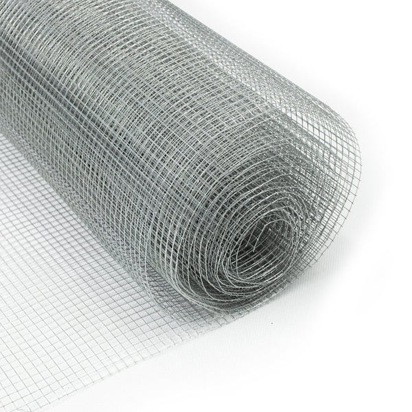 FLOORDIREKT Drahtgitter - Wühlmausgitter - Verzinkt - Maschenweite: 6,3 mm - 1 x 10 m