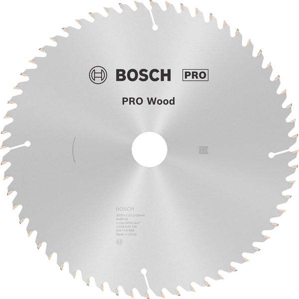 Bosch Pro Holzsägeblatt, 250 x 3,2/2,2 x 30 Millimeter