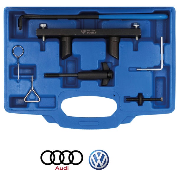 Brilliant Tools Werkzeugsatz für Audi und Volkswagen in blauer Aufbewahrungsbox
