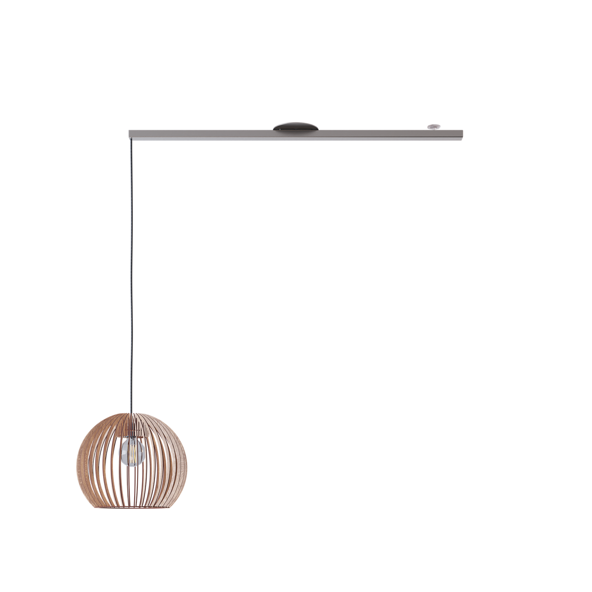 Lightswing® Single Edelstahl 90 cm - Für eine Hängelampe - Pendelleuchten Aufhängungsystem