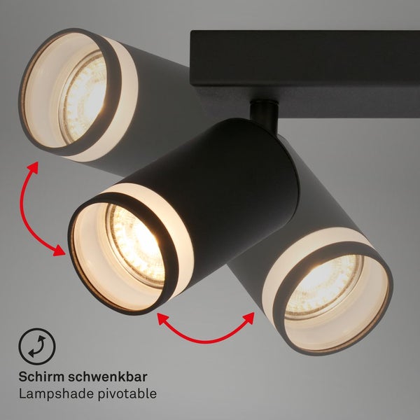 Deckenstrahler Deckenleuchte Deckenlampe Schlafzimmer Schwenkbar 3-flammig GU10