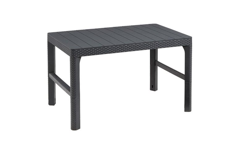 Rechteckiger Gartentisch aus Kunststoffgeflecht
