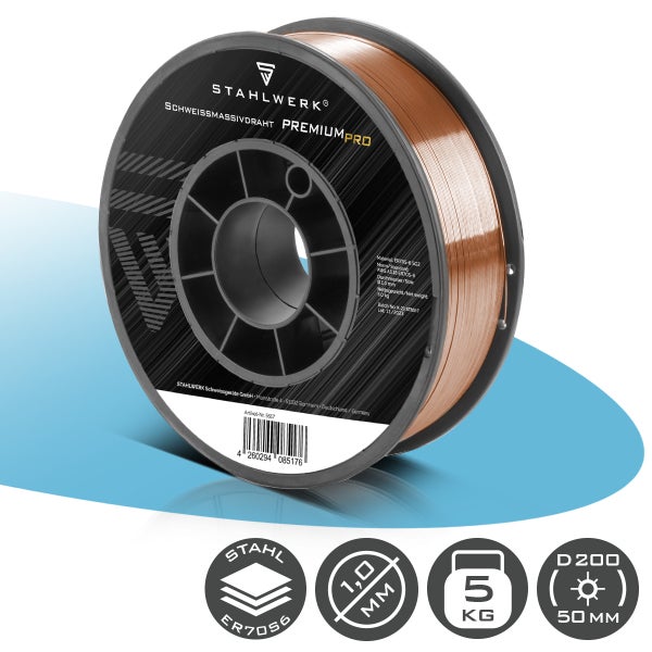 STAHLWERK Logo Schweissmassivdraht PREMIUM PRO mit Produkteigenschaften